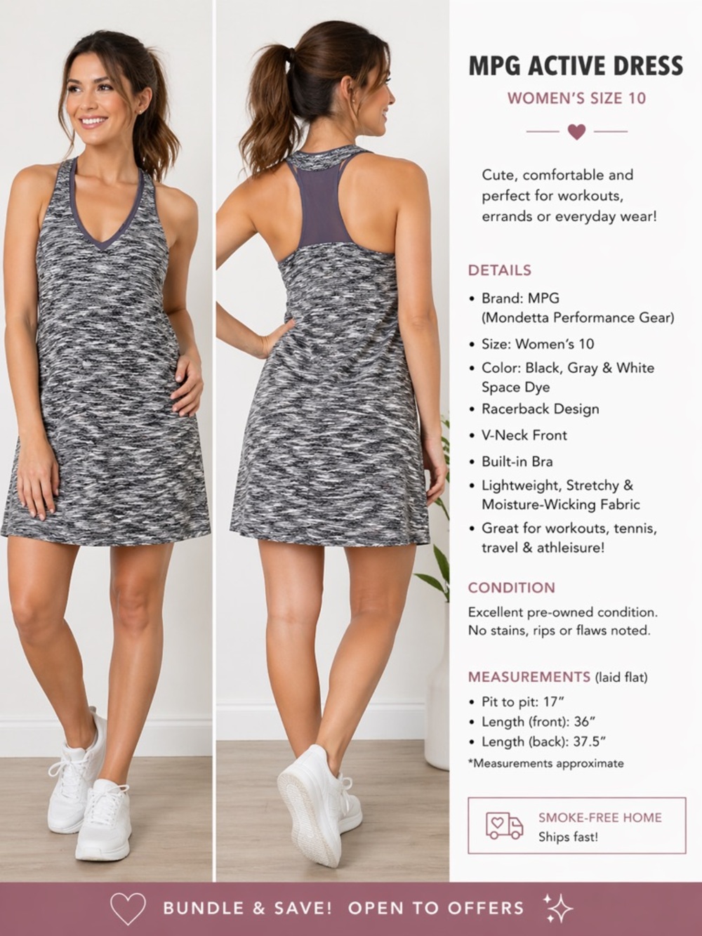 MPG Heathered Black and Gray Tank Top